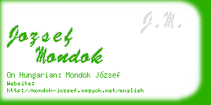 jozsef mondok business card