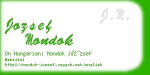 jozsef mondok business card